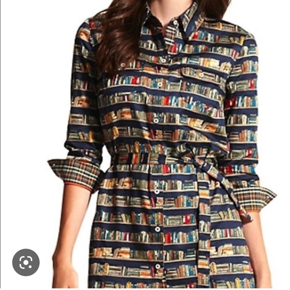 Tommy Hilfiger Library Book Print dress small